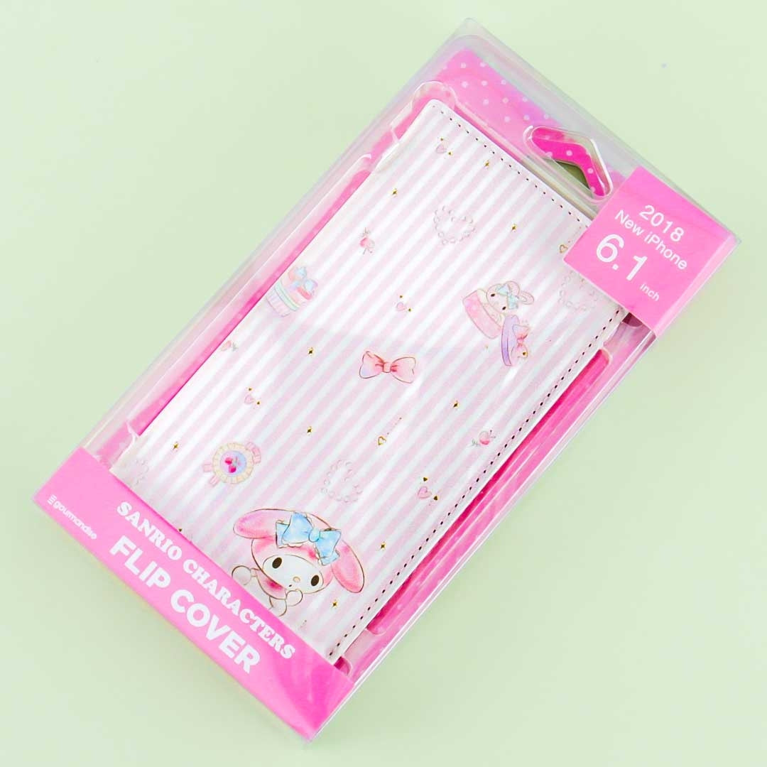 My Melody Striped Flip Cover Phone Case for iPhone XR