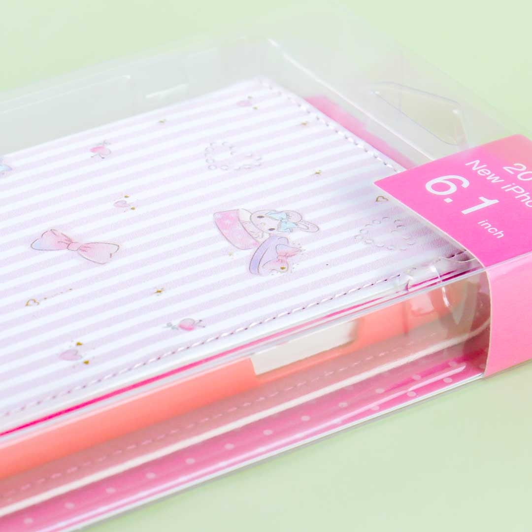 My Melody Striped Flip Cover Phone Case for iPhone XR