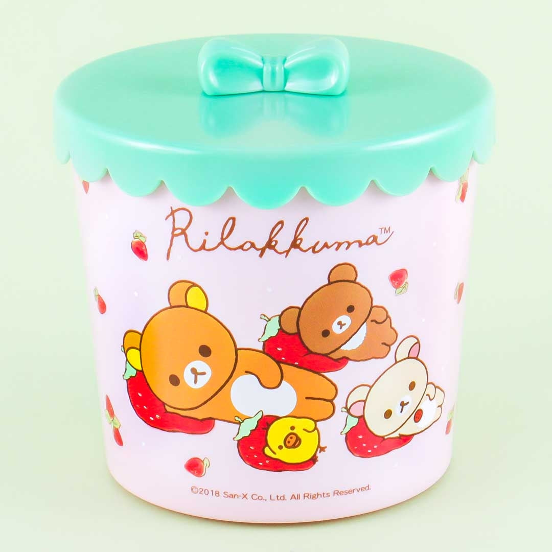 Rilakkuma Strawberry Pillow Canister