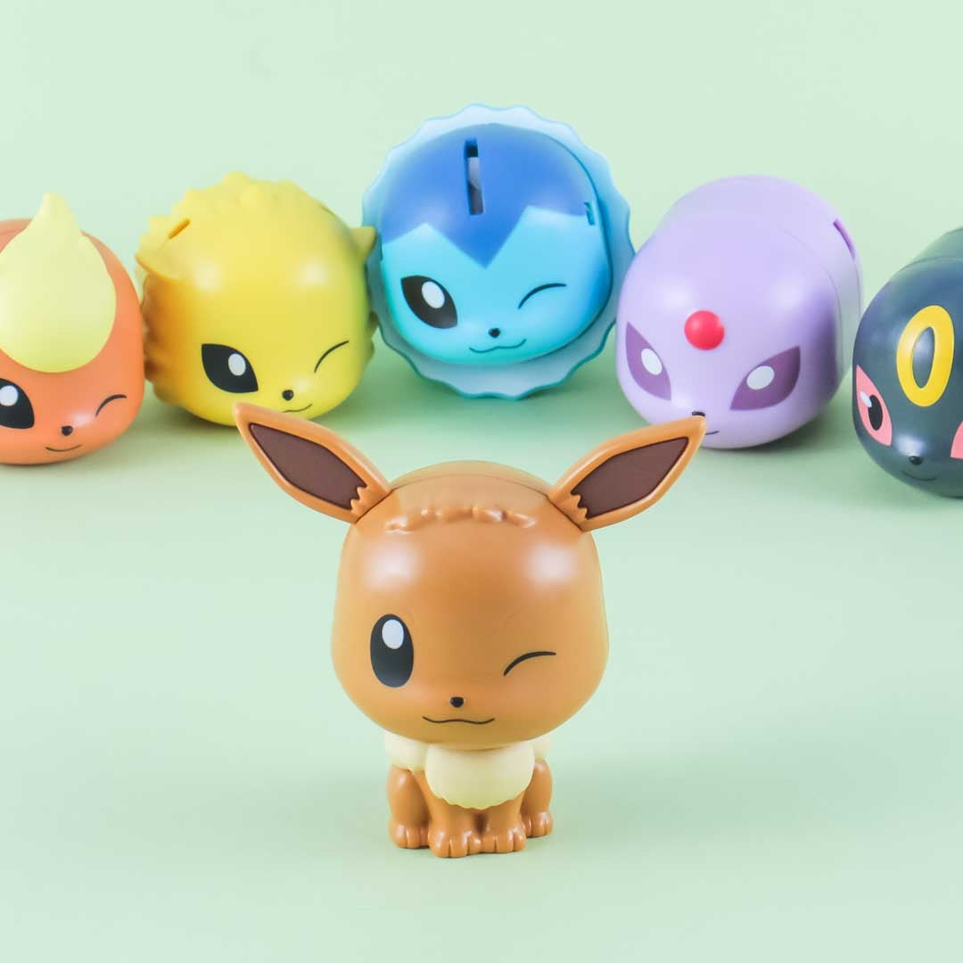 Pokémon 2020 Capchara Eevee Figure in Gachapon Capsule