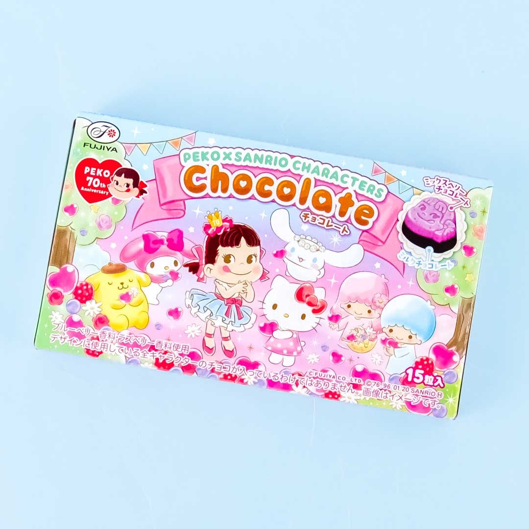Fujiya Milky Peko-Chan & Sanrio Characters Chocolate - Mixed Berry