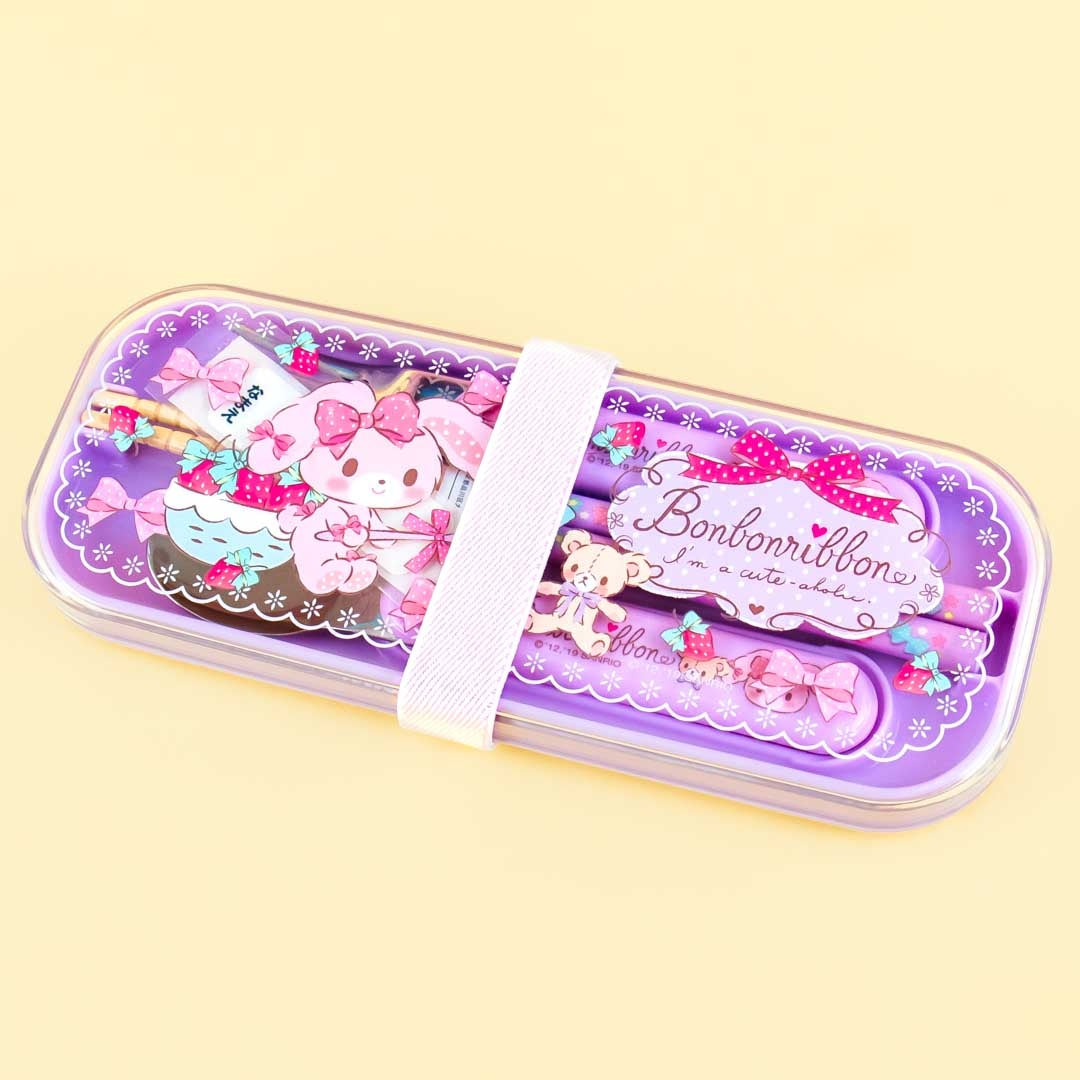 Bonbonribbon Strawberry Aloha Utensil Set