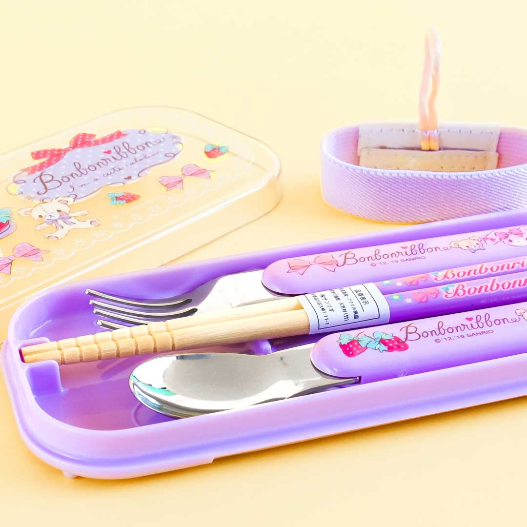 Bonbonribbon Strawberry Aloha Utensil Set