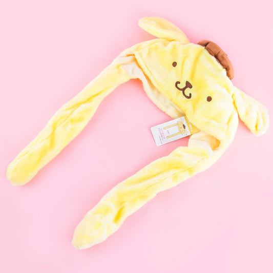 Fluffy Pompompurin Hat With Movable Ears