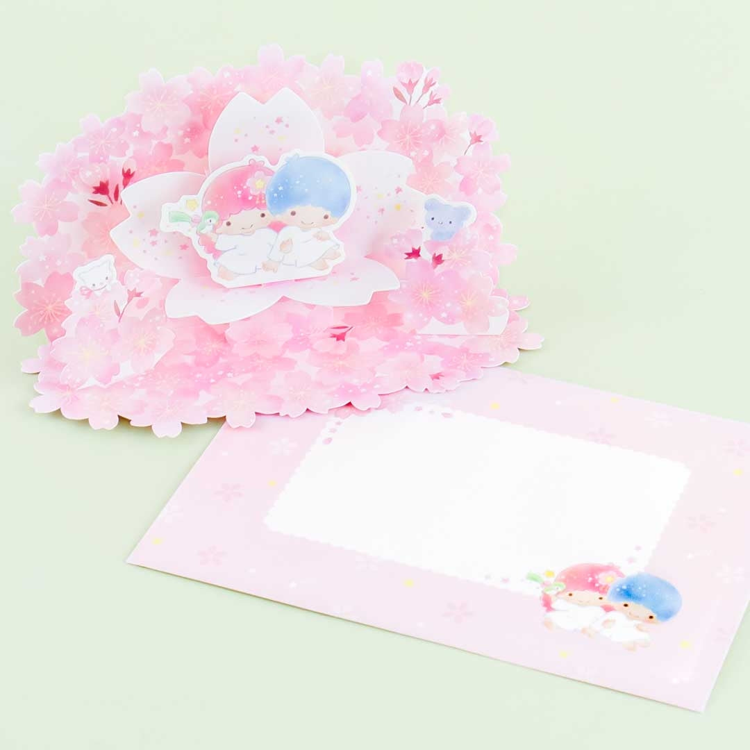 Little Twin Stars Sakura Pop-up Greeting Card