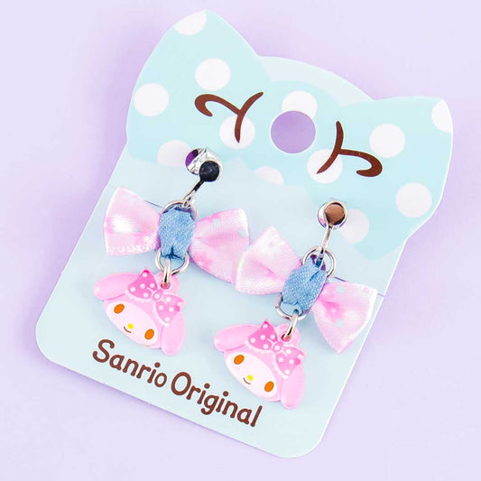 My Melody Ribbon Charm Clip-On Earrings