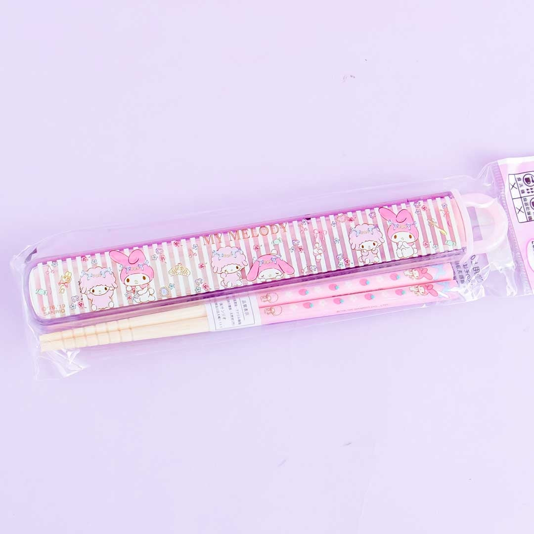 My Melody & Flowery Chopsticks Set