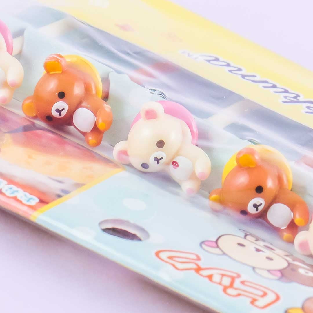 Rilakkuma & Korilakkuma Lying Down Bento Picks Set
