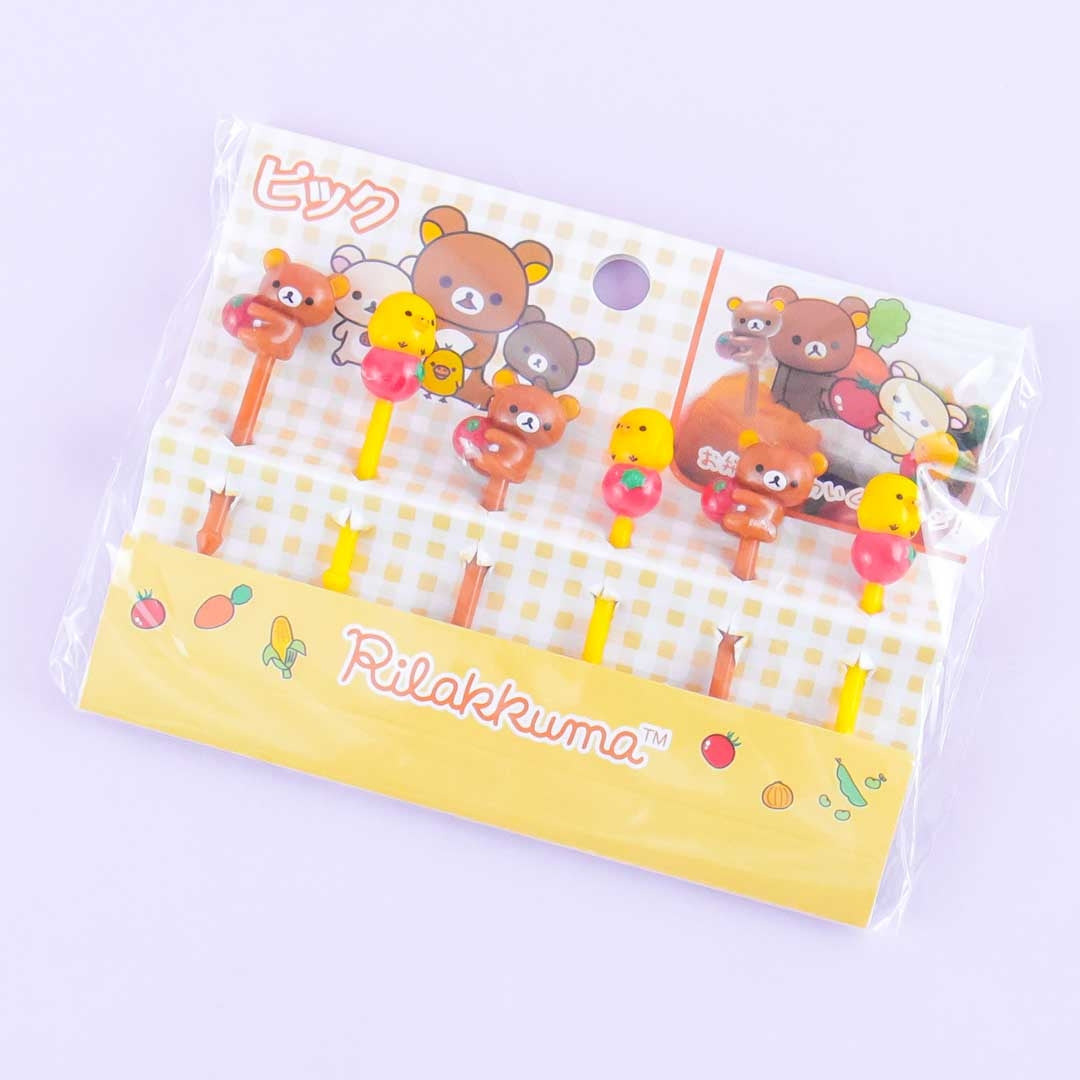 Rilakkuma & Kiiroitori Tomato Bento Picks Set