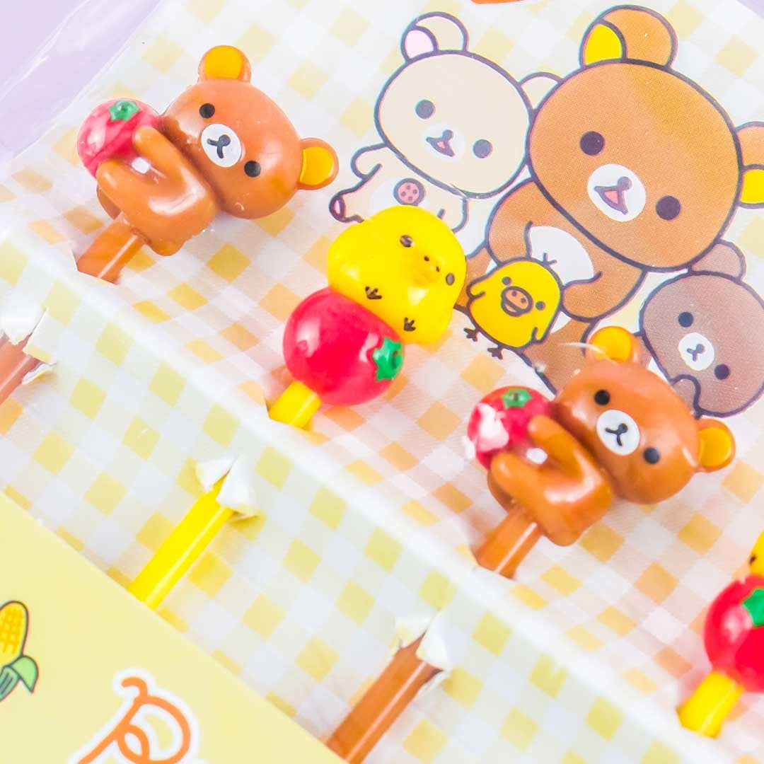 Rilakkuma & Kiiroitori Tomato Bento Picks Set