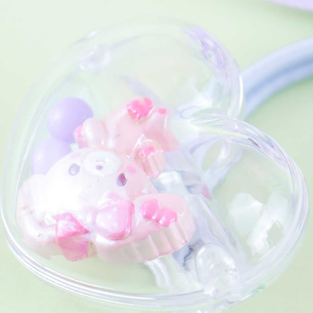 Bonbonribbon Clear Heart Hair Tie