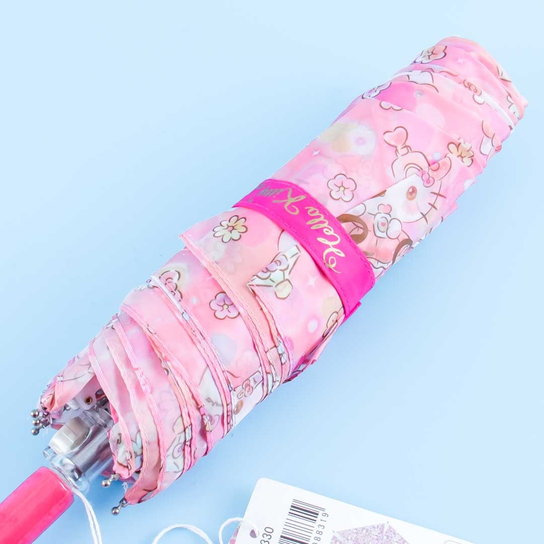Hello Kitty Perfume Flowers Portable Foldable Umbrella