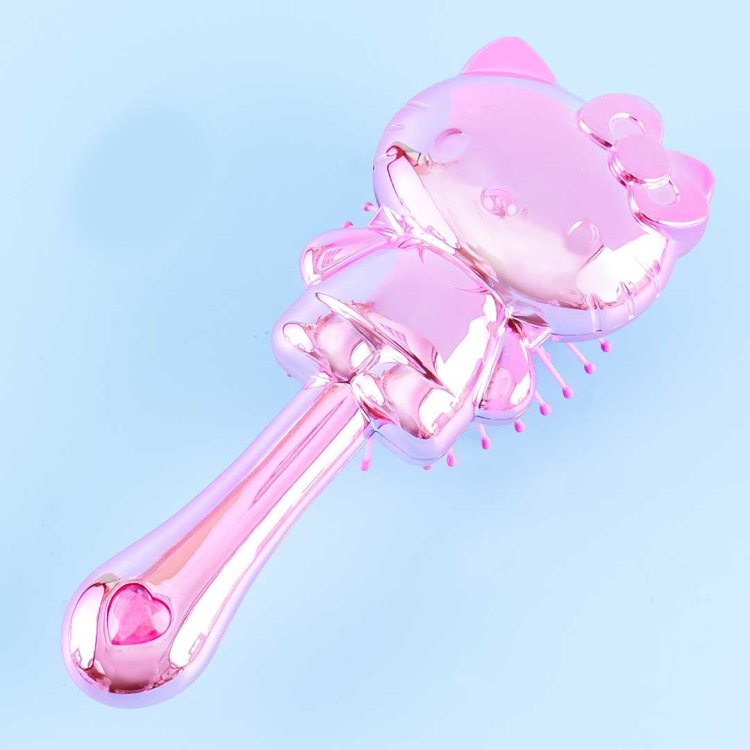 Hello Kitty Metallic Die-Cut Hairbrush