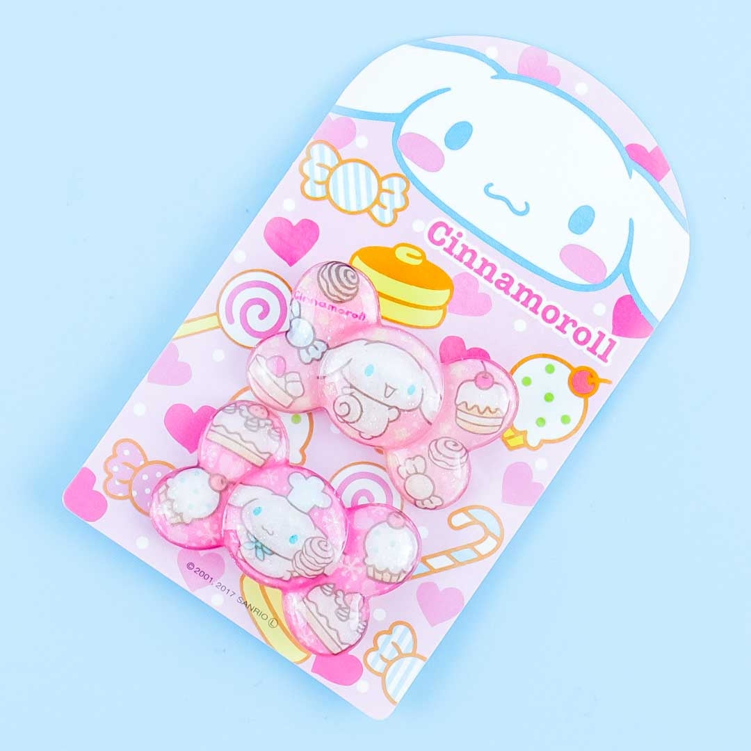 Cinnamoroll Sparkly Sweets Bow Hair Tie Set - 2 pcs