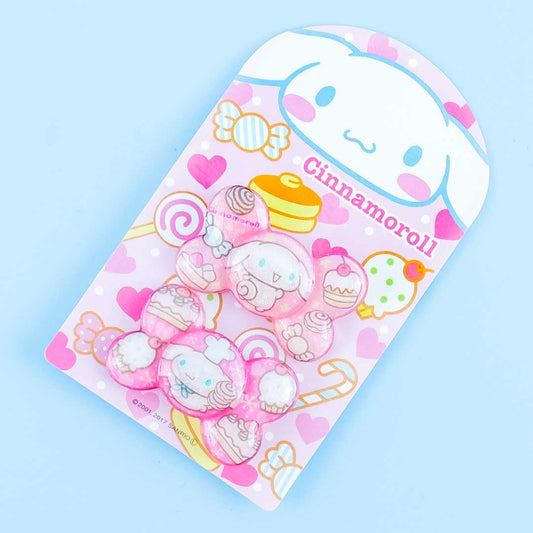Cinnamoroll Sparkly Sweets Bow Hair Tie Set - 2 pcs