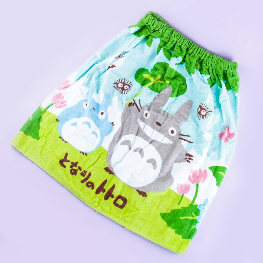My Neighbor Totoro Flowery Bath Towel With Snap Buttons