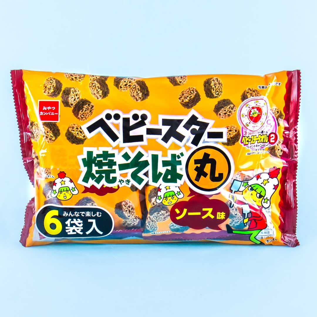 Baby Star Yakisoba Maru Sauce Noodle Snack Multi Pack - 6 pcs