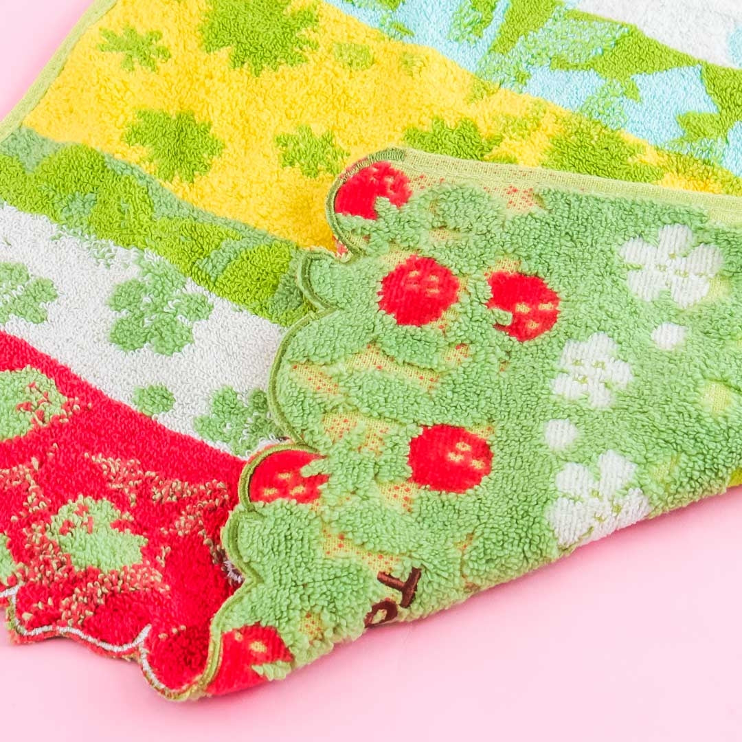 My Neighbor Totoro Strawberries & Flowers Hand Towel