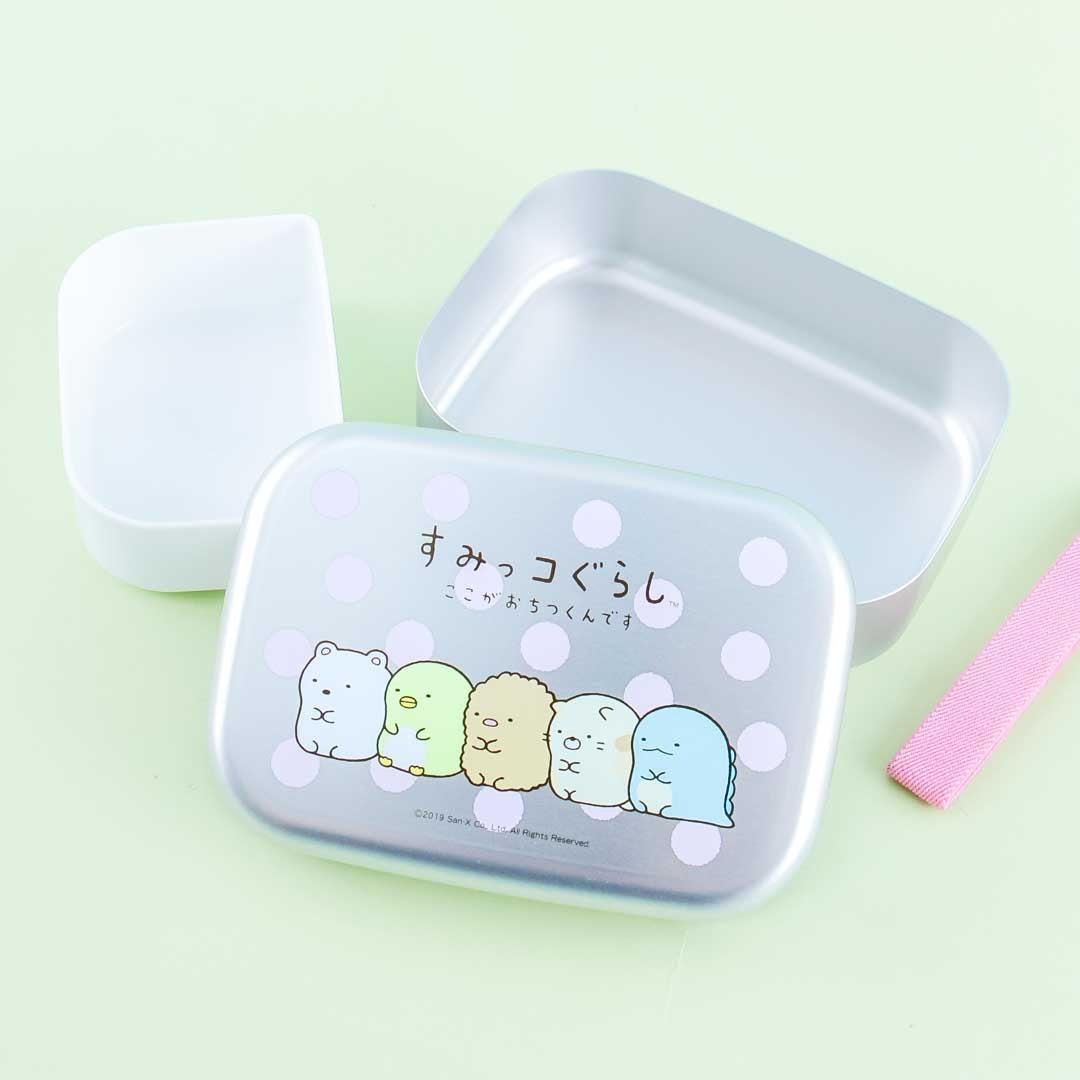 Sumikko Gurashi Line Up Polka Dots Aluminum Lunch Box