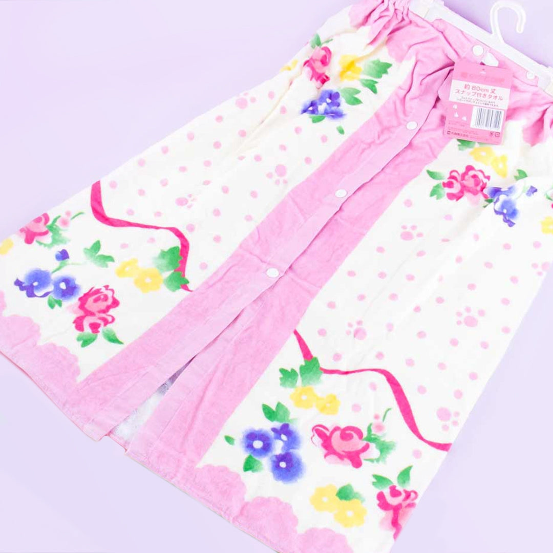 Kiki’s Delivery Service Jiji Floral Wrap Towel With Buttons