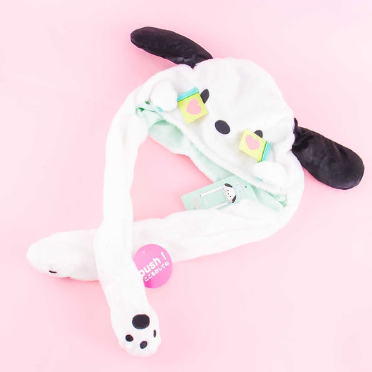 Pochacco Fluffy Hat With Movable Cheering Hands