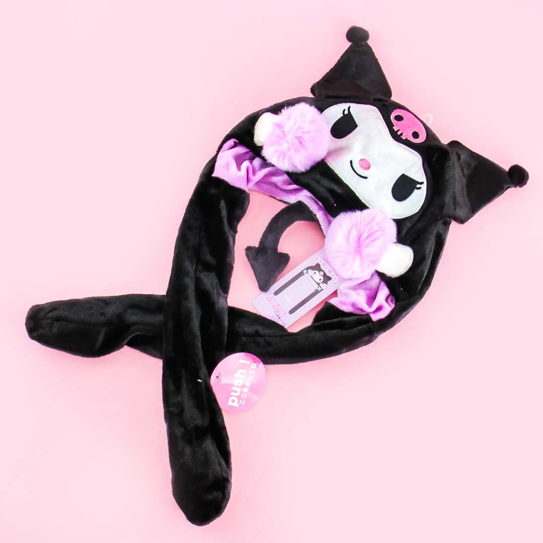 Kuromi Fluffy Hat With Movable Cheering Hands