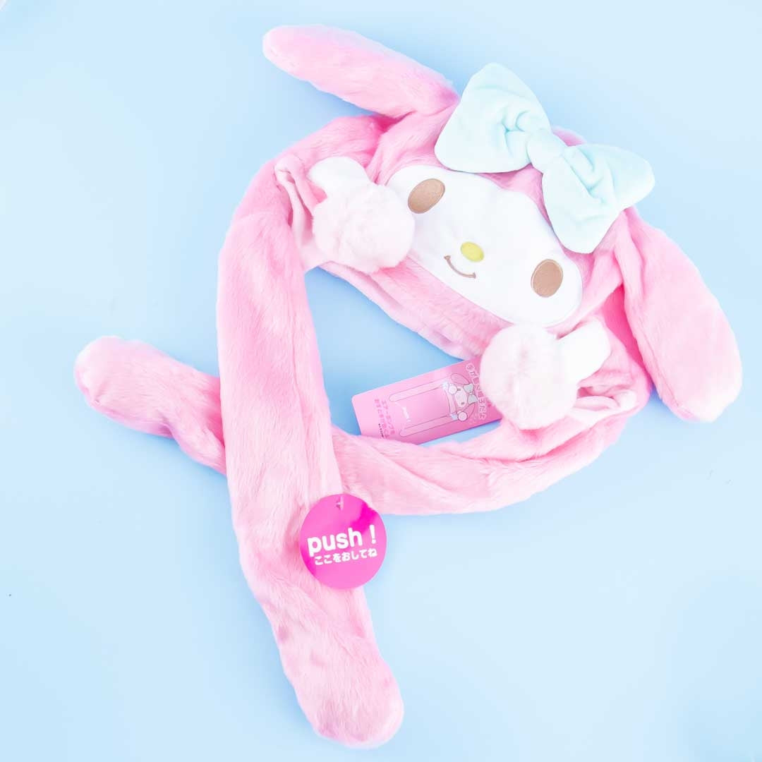 My Melody Fluffy Hat With Movable Cheering Hands