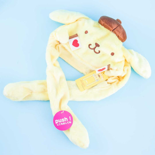 Pompompurin Fluffy Hat With Movable Cheering Hands