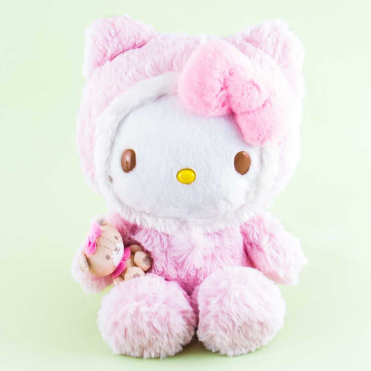 Hello Kitty Fluffy Hood Plushie - Medium