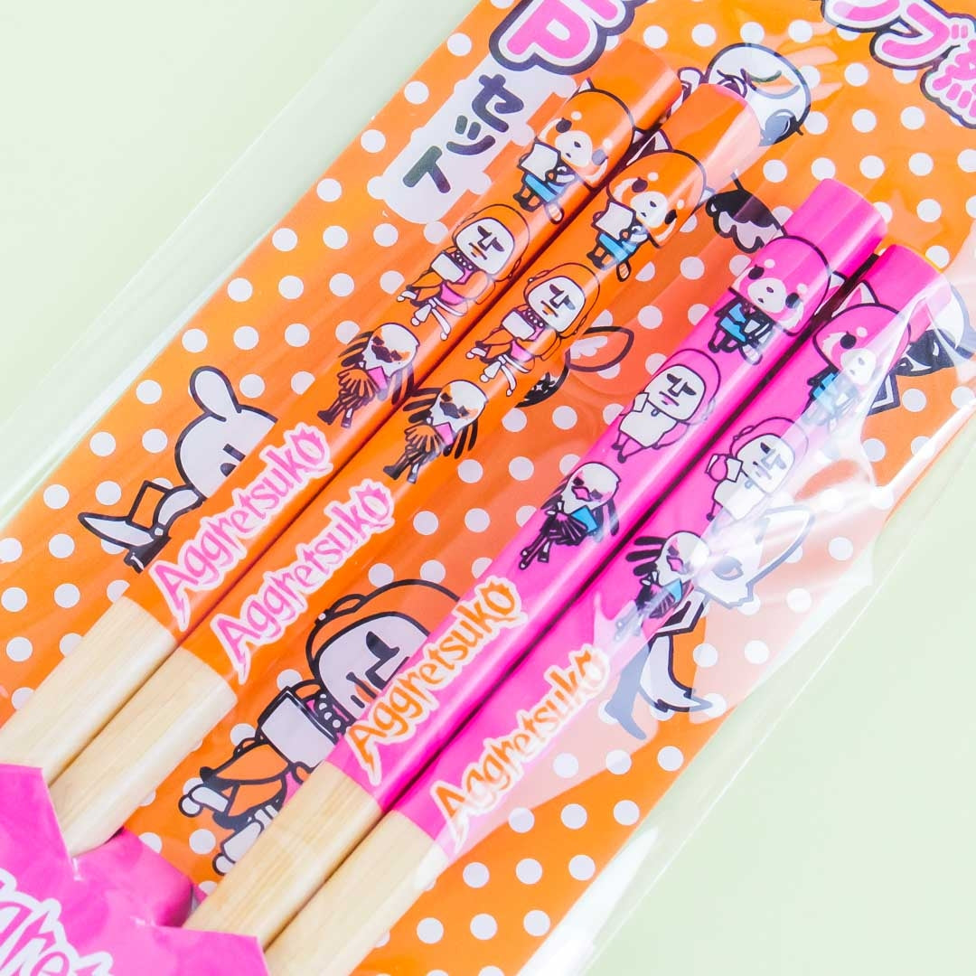 Aggretsuko & Friends Chopsticks Set - 2 pairs
