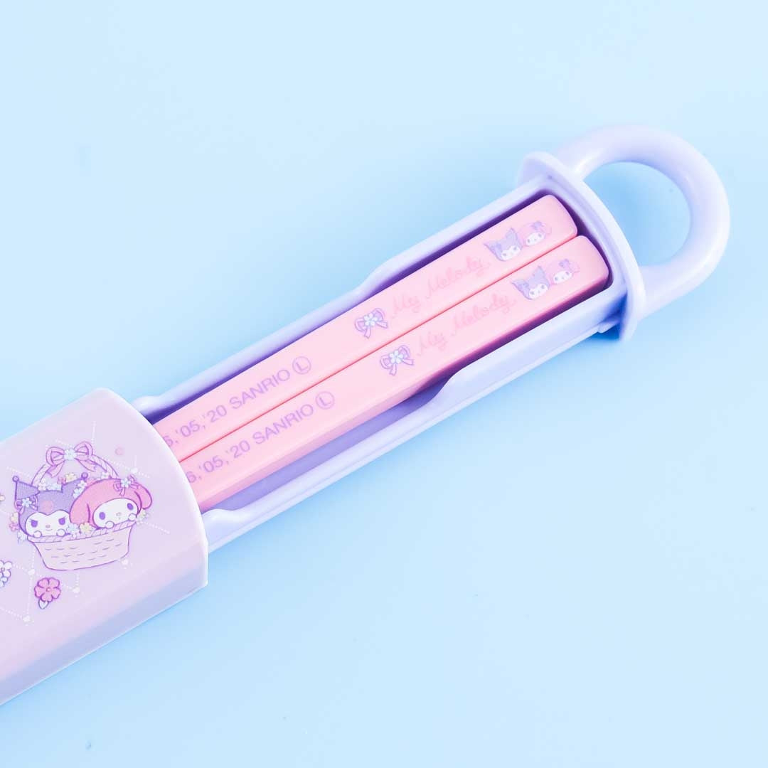My Melody & Kuromi Flower Basket Chopsticks Set