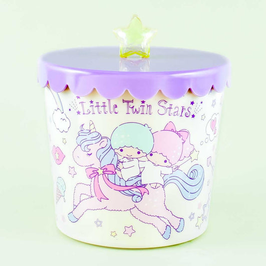 Little Twin Stars Unicorn Ride Round Storage Case