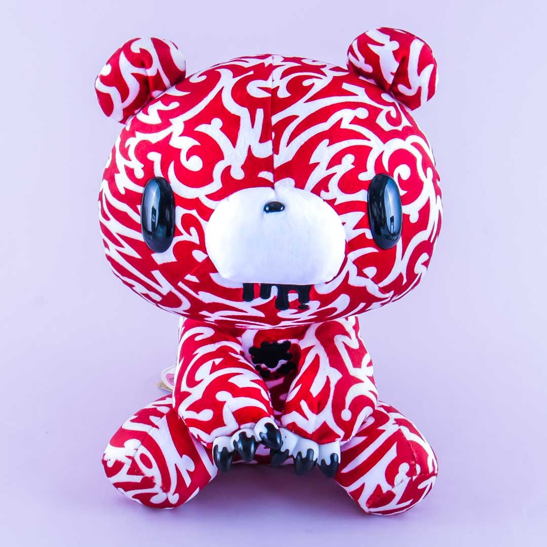Gloomy Bear Plushie - Tribal Red & White / Big