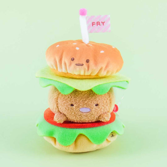 Sumikko Gurashi Tonkatsu Burger Plushie - Medium