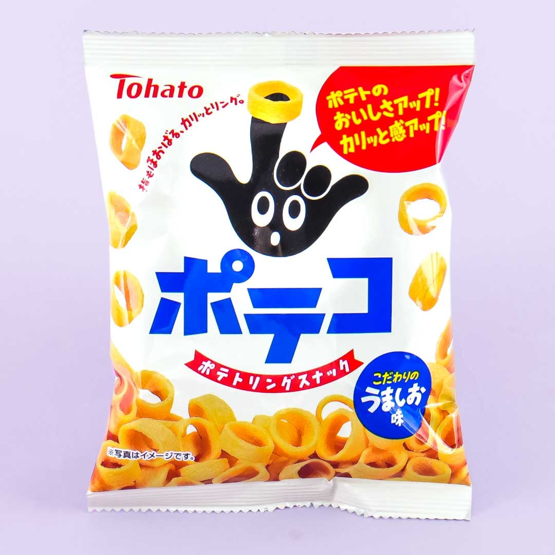 Tohato Poteko Salted Potato Rings Mini Snack Pack