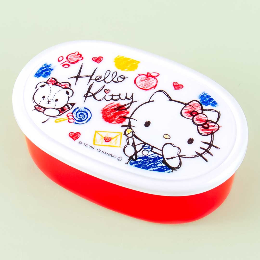 Hello Kitty & Tiny Chum Doodle Time Oblong Bento Set - 3 pcs