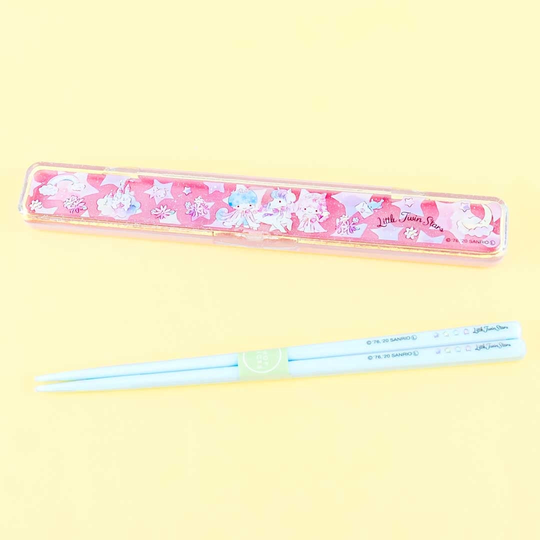 Little Twin Stars Glittery Unicorn Chopsticks Set