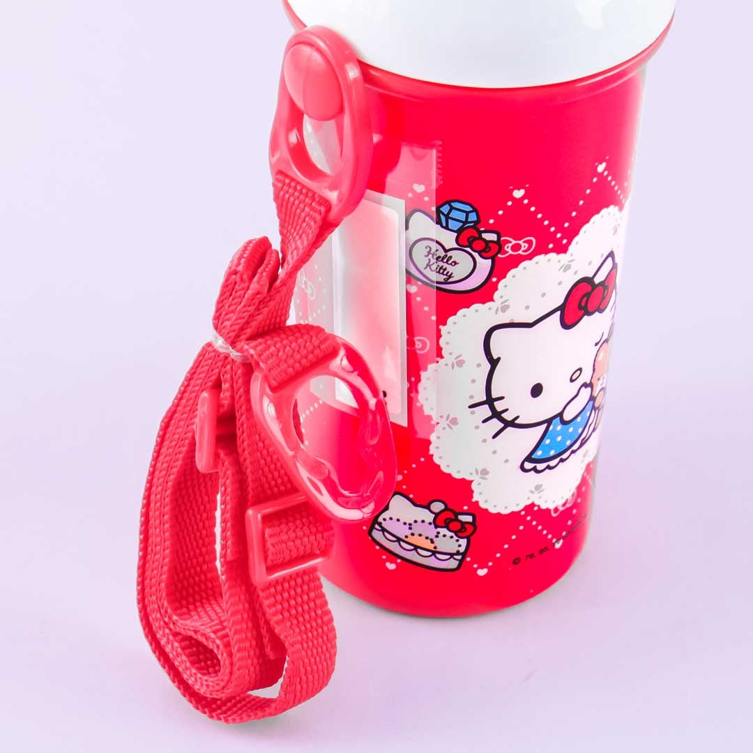 Hello Kitty Lace & Argyle One-Push Water Bottle