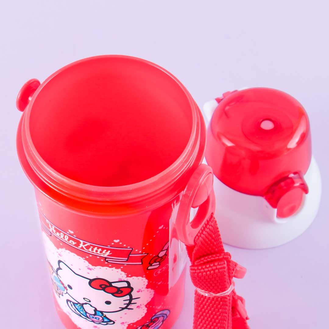 Hello Kitty Lace & Argyle One-Push Water Bottle