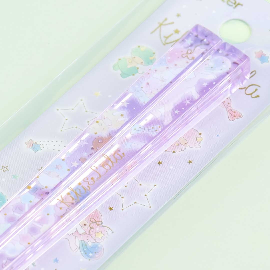 Little Twins Star & Unicorns Clear Chopsticks