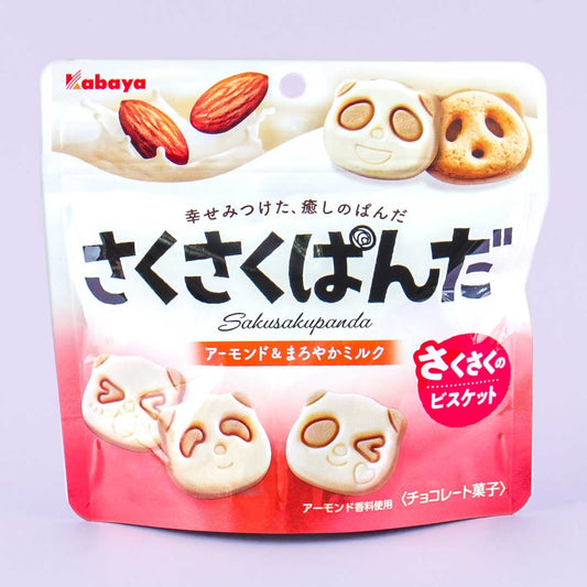 Kabaya Sakusakupanda Almond & Milk Chocolate Biscuits