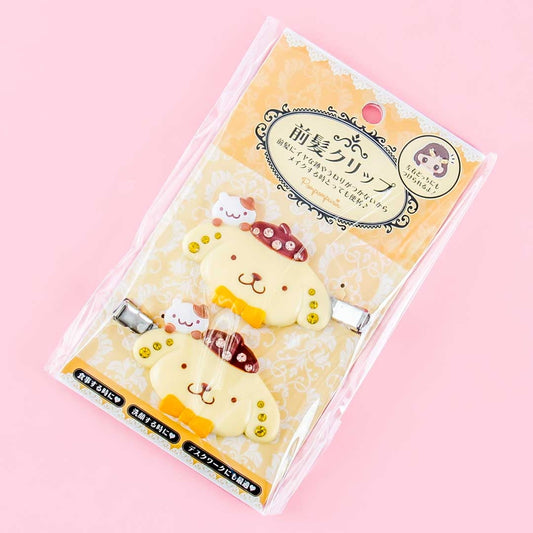 Pompompurin No-Trace Bangs Jewel Hair Clips