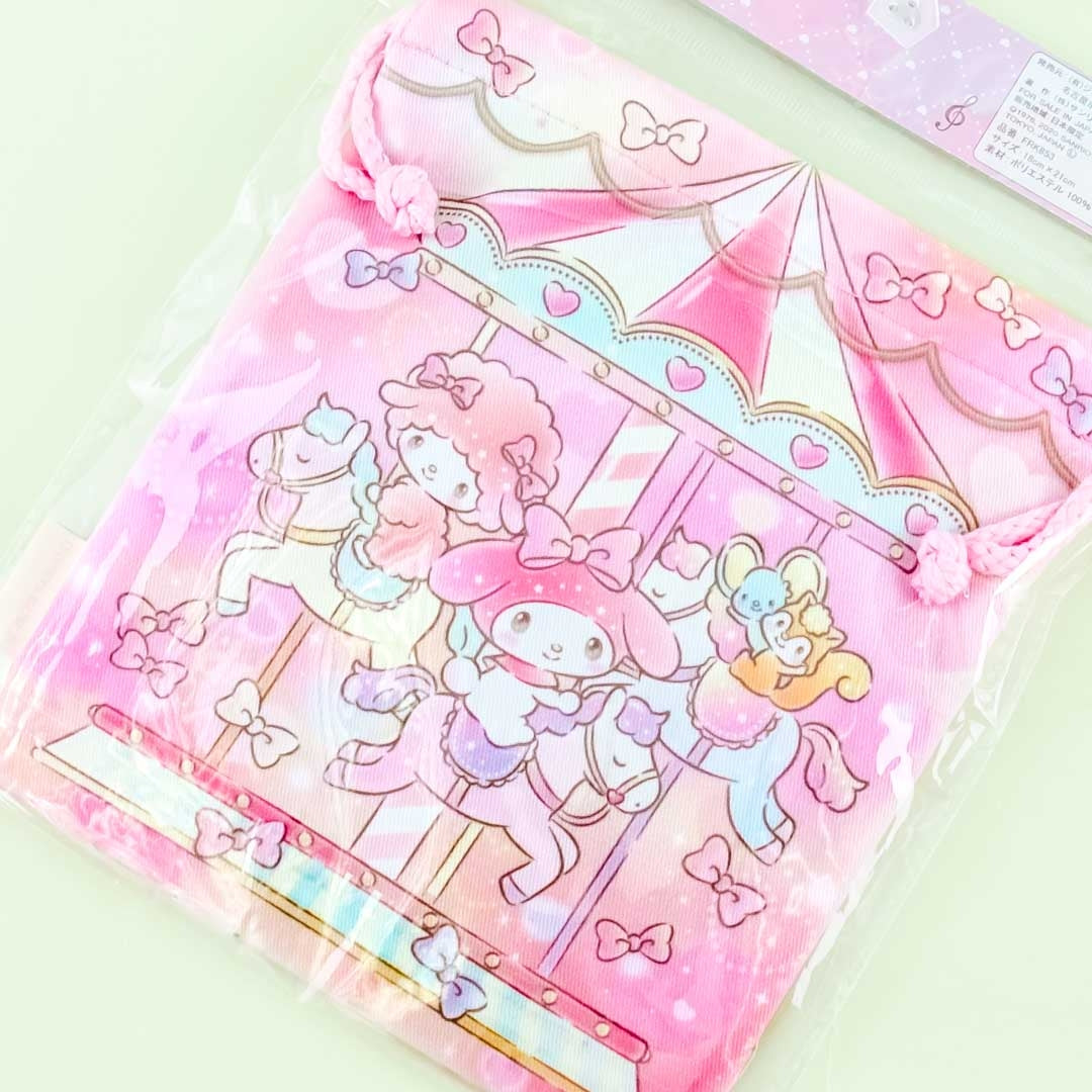 My Melody Carousel Dreams Drawstring Bag