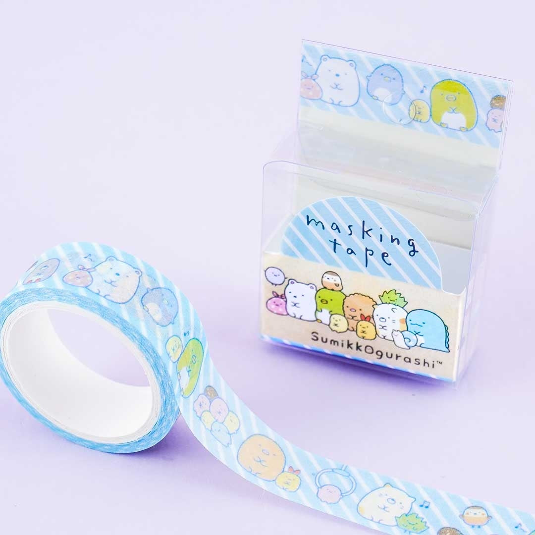 Sumikko Gurashi Together Striped Masking Tape