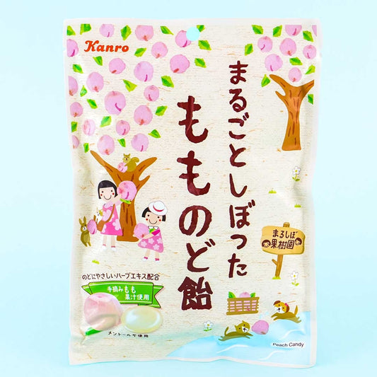 Kanro Whole Squeezed Throat Candy - Peach