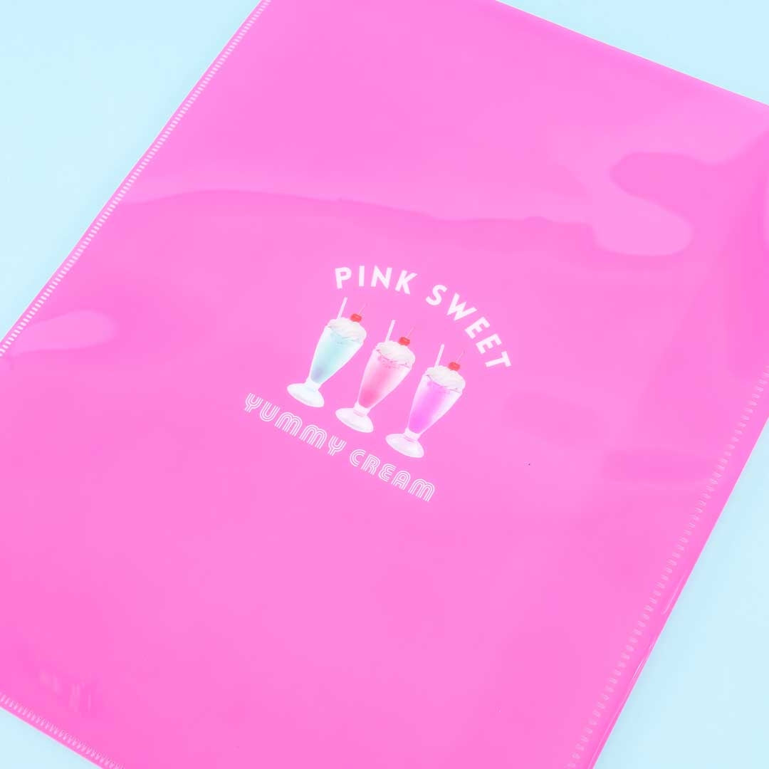 Pink Sweet Yummy Cream A4 File Folder