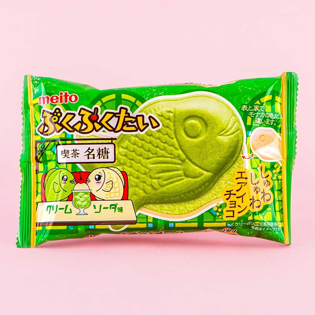 Meito Puku Puku Tai Fish Shaped Wafer - Cream Soda