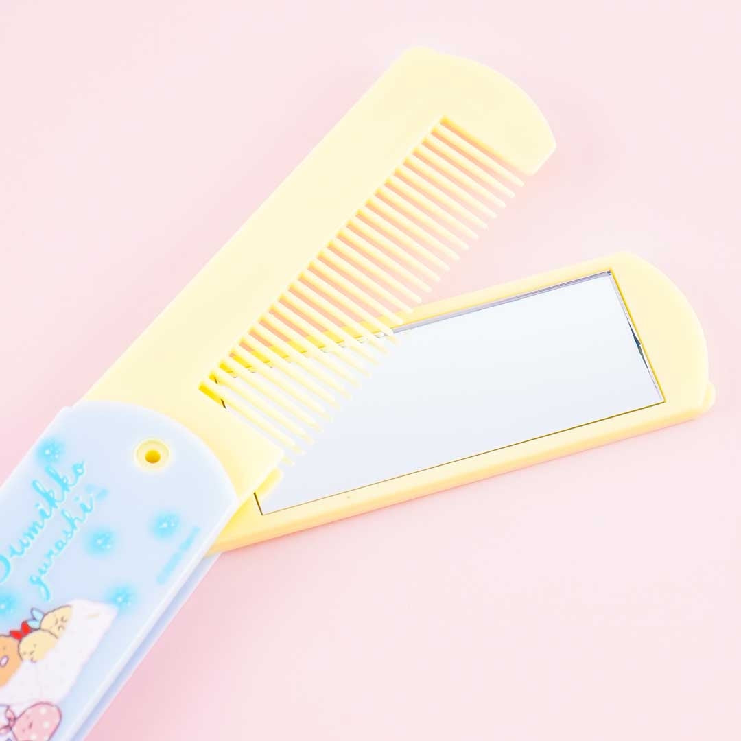 Sumikko Gurashi Bedtime Fun Folding Comb With Mirror