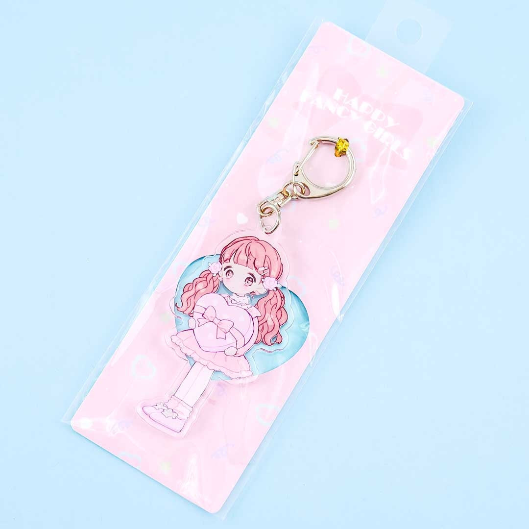 Happy Fancy Girls Heart Charm