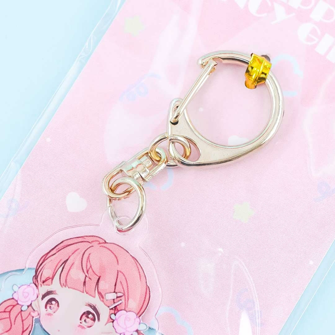 Happy Fancy Girls Heart Charm